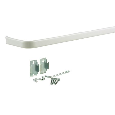 DAPHNES DINNETTE KN522 48 to 84 in. Double Curtain Rod White DA2516470